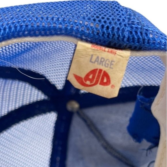 Vintage 1980 Olympics Blue Adjustable Mesh Baseball Hat/Cap large C63 - Picture 8 of 9